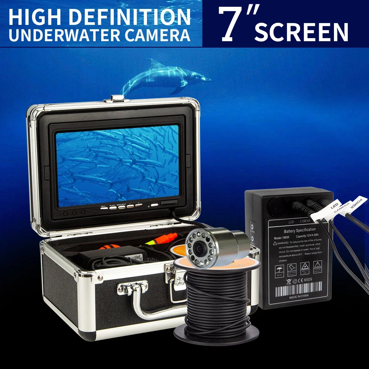 WF13 7inch LCD Screen 1000TVL  - огляд і ціна Fish Finder Case